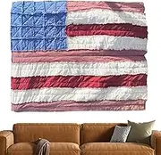 4th Of July Duvet Cover | Vintage Patriotic Flag Bedding - Breathable Soft Handcrafted Bed Throws For Country Patriot, Camping, Picnics