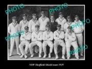OLD LARGE HISTORIC PHOTO OF THE NEW SOUTH WALES CRICKET TEAM 1929 DON BRADMAN