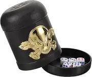 Totority Bamboo Dice Cup Set Skull Design Dice Stacking Cup for Role Playing Games Compact Dice Holder for Parties Easy to Clean and Material