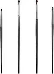 4 Pieces Mini Smudge Brush For Eyeliner, Eyeliner Smudge Brush Mini Smudge Brush For Eyeliner Eyeshadow Brushes For Powder Gel Cream Liquid Concealer Eyeliner Smudger Tool Eye Makeup Brush Set Black