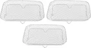 Multi Layer Dehydrator Rack, Dishwasher Safe Stackable Multifunctional Fryer Rack Uniform Mesh Design for Grilling (Rectangle (12 X 10 X 1.5cm / 4.72 X 3.94 X 0.59in))