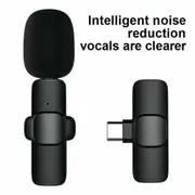 Wireless Lavalier Microphone Mini Mic For Android iPhone ipad Vlog Live Stream