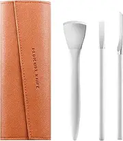 HENGBIRD 3-Piece Pedicure Knife Set, Stainless Steel Callus Planer with Knife Guard and Brown Leather Case, Pedicure Set, Foot Care Set, Professional, Callus Rasp Toenail Care Set