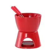 Chocolate Fondue Pot Tea Light Porcelain Melting Pot Snack Dessert Cheese Candy