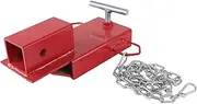 munirater 2in Clamp on Insert Hitch Receiver Forklift Trailers Towing Red Pallet Forks