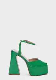 [SIMMI] Dark Green Adley Platform Block Heels