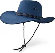 [UltraKey] Cowboy Hat, Sun Hat Faux Felt Leather Suede Travel Cap Western Hat Outdoor Sun Protect