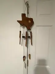 Asli Arts Inc. Texas Hand Curved Bamboo Wind Chimes. NWT
