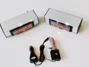 Pair of Wireless LED Tow Lights with Red Stop/Tail/Turn Signals w/ Magnetic Base