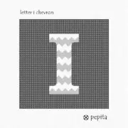Letter I Chevron Needlepoint Kit or Canvas