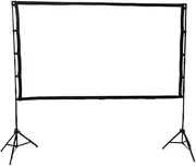 Smart Home Projector Screen with Stand Soft White Less Creases with Carry Bag Foldable Double Tripod Screen Outdoor Projection Screens(100 inch)