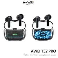 在飛比找蝦皮購物優惠-AWEI T52PRO 藍芽耳機 電競藍芽耳機 遊戲同步 智