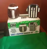 NEW Gridiron Nation Football Referee Jersey & Football Salt & Pepper Shaker Set