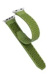 Noomoon LABB Interlocking Watch Strap for Apple Watch in GREEN with SILVER
