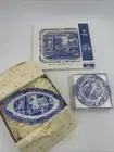 Spode Blue Italian Oval Trinket / Soap Dish Tray, Trivet Casserole & Coaster Set