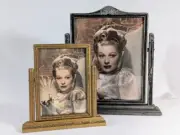 2 ANTIQUE 1940s UNUSED ART DECO FRAMES LUCILLE BALL INSERT MGM PHOTO I LOVE LUCY