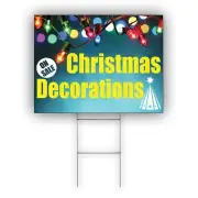Christmas Decoration Now Open Advertising Santa's Workshop Coroplast Yard Sign