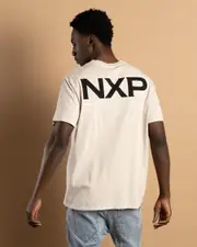 [Nena & Pasadena] Nena & Pasadena Men's Brace Standard T-Shirt in Pigment Silver Grey Size 2XL 2XL Pigment Silver Grey