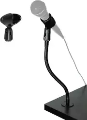 Desk Mounted Adjustable Gooseneck for Microphone Mount That Screws in to Tables