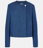 [Gabriela Hearst] Gabriela Hearst Wyn cotton and linen jacket AU 12 blue