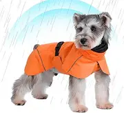 Rain Coat for Dogs - Dog Rain Jacket for Small Medium Doggy - Lightweight Reflective Pet Poncho Adjustable Jacket Clothes for Puppy, Walking & Running