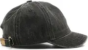[talajee] Short Brim Vintage Baseball Cap Adjustable Unstructured Washed Distressed Cotton Blank Dad Hat for Men & Women