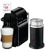 Nespresso by De'Longhi Inissia Single-Serve Espresso Machine and Milk Frother with $22 Credit