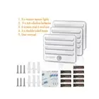 3 x Motion Sensor Night Lights LED Soft Warm Light Battery Powered Plastic