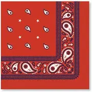 Bonjour Fete THOMAS & FRIENDS™ Large Red Bandana Napkins - THOMAS & FRIENDS™ Train Themed Napkins - Birthday Party Supplies - Disposable Party Napkins - Officially Licensed - Folded 6.5” (24 Pack)