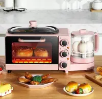在飛比找Yahoo!奇摩拍賣優惠-咖啡機多士爐家用多功能三明治早餐機神器三合一面包烤箱1人-2