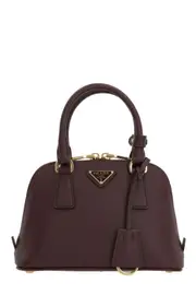 Prada Zip-Up Top Handle Bag One size wine red