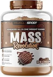 Musclesport Mass Revolution Chocolate Ice-Cream Mass Gainer Powder 2.75 kg