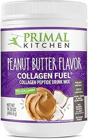 Primal Kitchen Collagen Fuel Collagen Peptide Drink Mix, Peanut Butter, No Dairy Coffee Creamer and Smoothie Booster, 14.3 Ounces