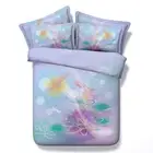 Color Crystal Lotu 3D Printing Duvet Quilt Doona Covers Pillow Case Bedding Sets