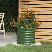 Raised Garden Bed, Elevated Planter Box Plant Container Powder-Coated Steel 40x40x36 cm Green