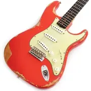 2023 Collection Time Machine 1960 Stratocaster Heavy Relic Aged Fiesta Red SN.CZ