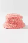 Kangol Pink Sherpa Faux Shearling Utility Bucket Reflector Hat Size Large NEW