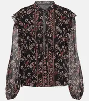 [Giambattista Valli] Giambattista Valli Printed silk blouse AU 10 multicoloured