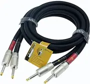Arklove 2pack 35ft 1/4" to 1/4" Speaker Cables Amplifier Connection Heavy Duty True 12 Gauge Patch Cords ts1/4 Male Inch Audio Speaker Cable 12awg Wire for DJ PA