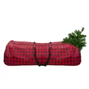 Dyno 54 Red Black Plaid Rolling Tree Christmas Tree Storage Bag Up To 9ft