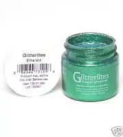 GREEN Flexible Glittercoat Angelus Shoe Paint for leather & Synthetic SPARKLE !!