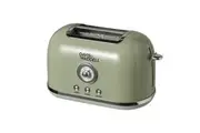 Davis & Waddell Manor Electric 2 Slice Bread Toaster with Crumb Tray Green