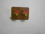 Earrings - Novelty Glitter Stud (new) BUMBLE BEE
