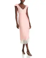 LoveShackFancy Brinkley Lace Trim Slip Dress