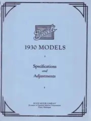1930 Buick Service Shop Repair Manual Book Engine Drivetrain Electrical Guide