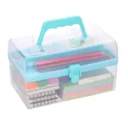 Multipurpose Plastic Craft Storage Containers with Removable Tray, Clear Plas...