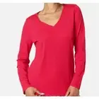 HUE TOP WOMENS MEDIUM LONG SLEEVE LOUNGE SLEEP T-SHIRT MODAL COTTON RED NEW!