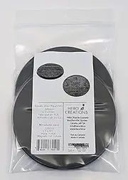 HERO Creations Miniature 3 lot Plastic Gray Bases 100 mm -4 inch - Circular, Gargantuous Figurine Size, for Roleplaying Game - Tabletop - Wargames Tables