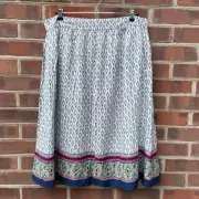 WEIRD FISH Midi Skirt A-Line Size 16 UK White/Cream Brand New RRP £40
