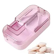 Small Pill Cutter,Small Pill Splitter Dose Tablet Cutter with Dispenser - Portable Medicine Crusher Accurate Cut Tool for Travel & Home